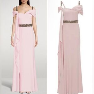 Alexander McQueen Crystal embellished gown ice pink NWT
